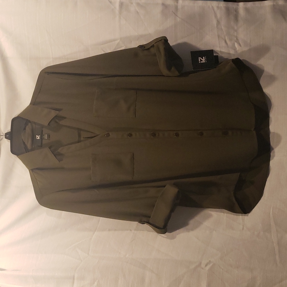 Olive  large button up